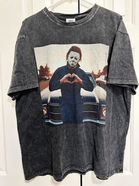 Comfort Colors Michael Myers Tshirt XL Retro Horror Icon 100% Cotton